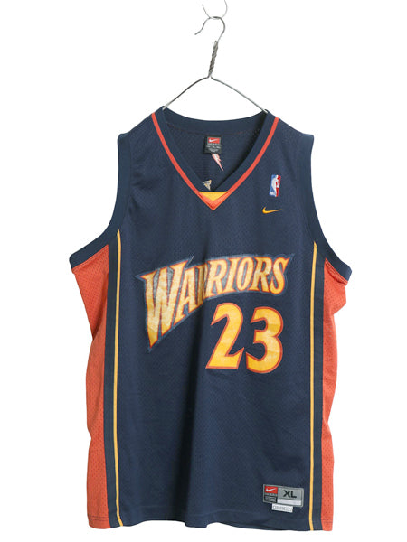 ウォリアーズ メッシュ タンクトップ メンズ XL / NBA オフィシャル ナイキ スウッシュ ユニフォーム ゲームシャツ バスケ 大きいサイズ 紺