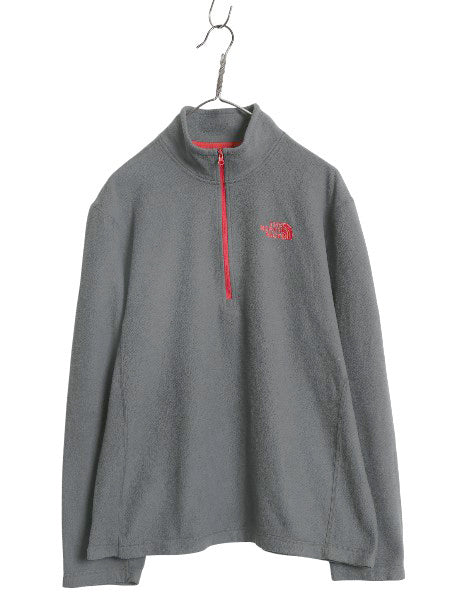 US企画 ノースフェイス TKA 100 フリース 長袖 Tシャツ メンズ L / アウトドア ロンT ハーフジップ プルオーバー ハイネック トップス 薄手