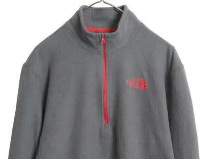 US企画 ノースフェイス TKA 100 フリース 長袖 Tシャツ メンズ L / アウトドア ロンT ハーフジップ プルオーバー ハイネック トップス 薄手