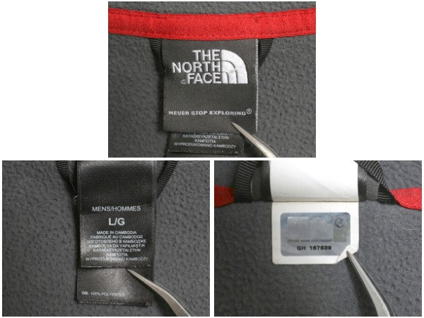 US企画 ノースフェイス TKA 100 フリース 長袖 Tシャツ メンズ L / アウトドア ロンT ハーフジップ プルオーバー ハイネック トップス 薄手