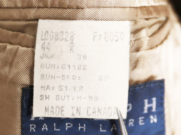 90s ラルフローレン 太畝 コーデュロイ テーラード ジャケット メンズ XL 程 古着 オールド ポロ ブレザー シンプル トラッド 大きいサイズ