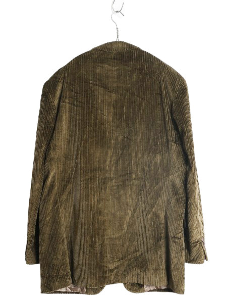 90s ラルフローレン 太畝 コーデュロイ テーラード ジャケット メンズ XL 程 古着 オールド ポロ ブレザー シンプル トラッド 大きいサイズ