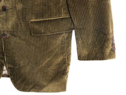 90s ラルフローレン 太畝 コーデュロイ テーラード ジャケット メンズ XL 程 古着 オールド ポロ ブレザー シンプル トラッド 大きいサイズ