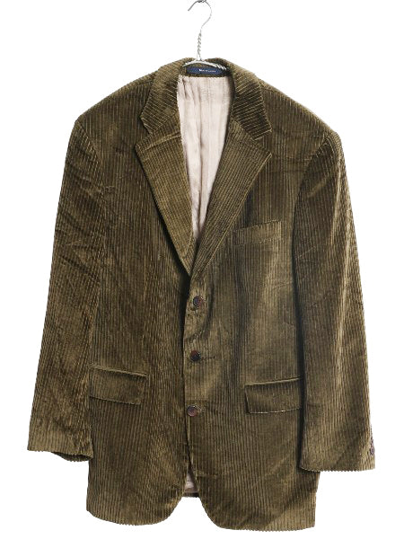 90s ラルフローレン 太畝 コーデュロイ テーラード ジャケット メンズ XL 程 古着 オールド ポロ ブレザー シンプル トラッド 大きいサイズ