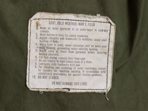 70s ALPHA 社製 米軍実物 US ARMY M-65 フィールド ジャケット SMALL REGULAR 71年製 ヴィンテージ ミリタリー ジャンパー 軍物 2nd アルミ