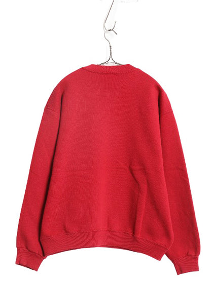 80s USA製 ラッセル 無地 スウェット メンズ レディース L 小さめ M 程 ヴィンテージ トレーナー 前V 裏起毛 ワンポイント ブランク エンジ