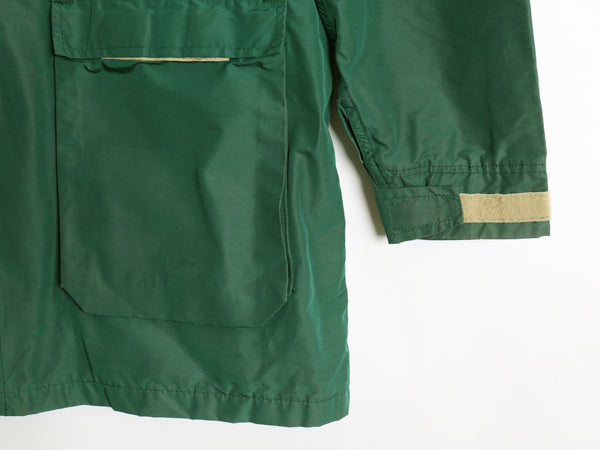 80s USA製 Jos.A.Bank ナイロン マウンテンパーカー ジャケット メンズ XL 程 ヴィンテージ ウール チェック ライナー付き 大きいサイズ 緑