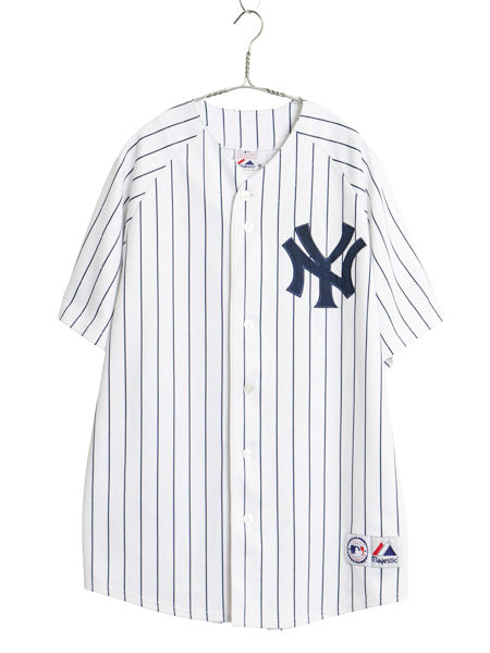 ヤンキース ベースボール シャツ メンズ XL 程 MLB オフィシャル マジェスティック 大リーグ ユニフォーム ゲームシャツ 野球 大きいサイズ