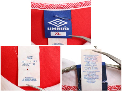 90s USA製 アンブロ サッカー プラクティス シャツ メンズ XL / オールド フットボール ユニフォーム ジャージ ゲームシャツ 大きいサイズ