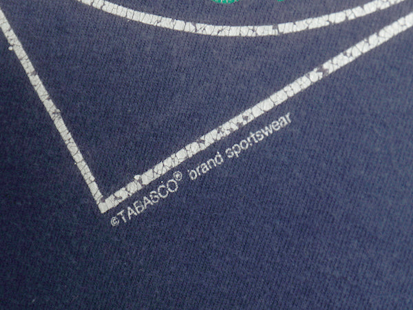 90s USA製 タバスコ 企業 プリント 半袖 Tシャツ メンズ L / 古着 オールド オフィシャル 当時物 シングルステッチ カットソー 半袖Tシャツ