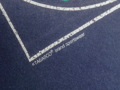 90s USA製 タバスコ 企業 プリント 半袖 Tシャツ メンズ L / 古着 オールド オフィシャル 当時物 シングルステッチ カットソー 半袖Tシャツ
