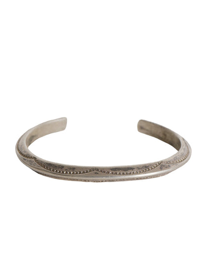 80s ~ ★ ナバホ TAHE インゴット シルバー トライアングル バングル / ヴィンテージ インディアン ジュエリー STERLING 銀 ブレスレット
