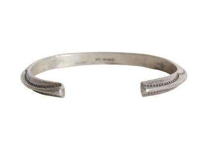 80s ~ ★ ナバホ TAHE インゴット シルバー トライアングル バングル / ヴィンテージ インディアン ジュエリー STERLING 銀 ブレスレット
