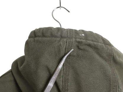 US企画 カーハート アクティブ ジャケット メンズ L 古着 ワーク ダック フード パーカー 中綿 キルティング ライナー ブルゾン ジャンパー