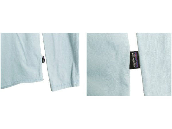 パタゴニア 葛飾北斎 浮世絵 プリント 長袖 Tシャツ メンズ M 22年製 アウトドア ロンT カットソー ロングスリーブ イラスト ライト ブルー