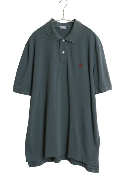 ブルックスブラザーズ 鹿の子 半袖 ポロシャツ メンズ XL / 半袖シャツ ワンポイント カットソー コットン ゆったり シンプル 大きいサイズ