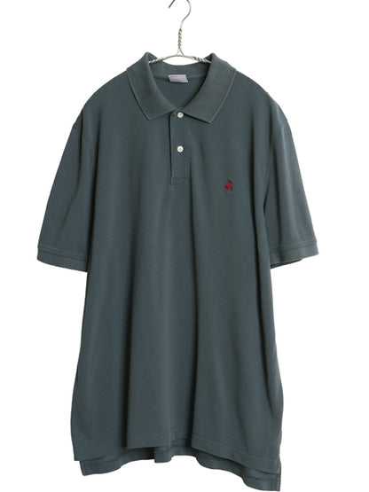 ブルックスブラザーズ 鹿の子 半袖 ポロシャツ メンズ XL / 半袖シャツ ワンポイント カットソー コットン ゆったり シンプル 大きいサイズ