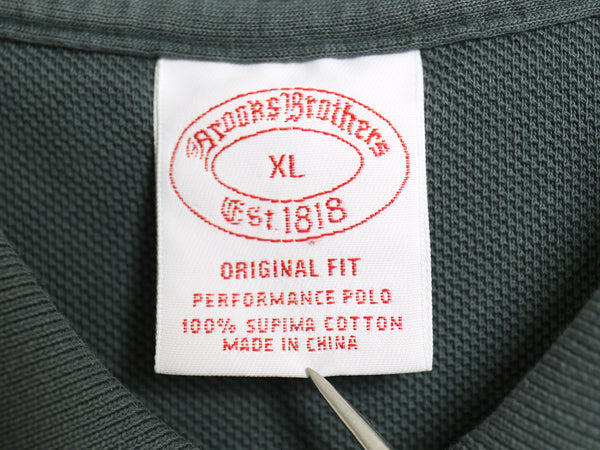 ブルックスブラザーズ 鹿の子 半袖 ポロシャツ メンズ XL / 半袖シャツ ワンポイント カットソー コットン ゆったり シンプル 大きいサイズ