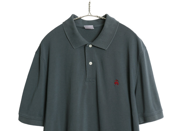 ブルックスブラザーズ 鹿の子 半袖 ポロシャツ メンズ XL / 半袖シャツ ワンポイント カットソー コットン ゆったり シンプル 大きいサイズ