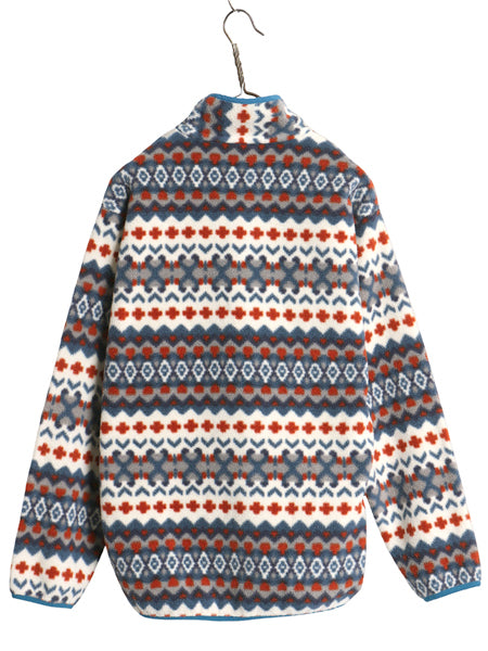 パタゴニア 総柄 シンチラ スナップT メンズ S / 15年製 プルオーバー フリース ジャケット ブルゾン ジャンパー ハイネック マルチカラー