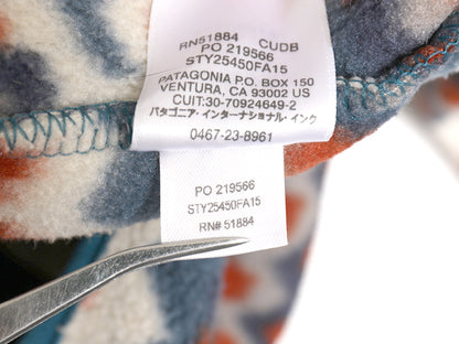 パタゴニア 総柄 シンチラ スナップT メンズ S / 15年製 プルオーバー フリース ジャケット ブルゾン ジャンパー ハイネック マルチカラー