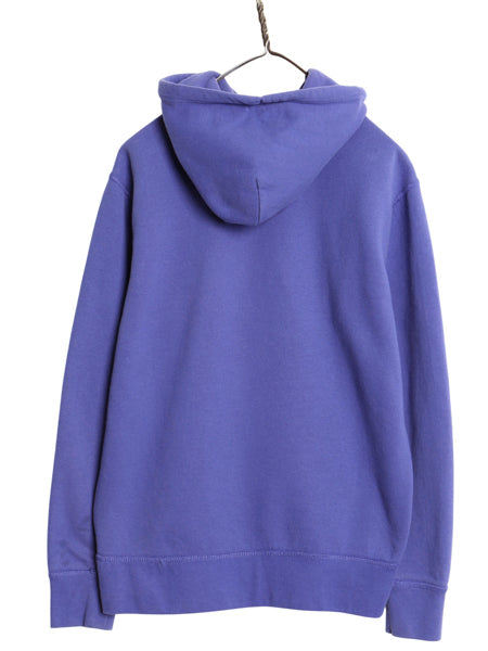 ポロ ラルフローレン スウェット フード パーカー メンズ M / プルオーバー 前V ヴィンテージ モデル 裏起毛 ワンポイント ブルー パープル