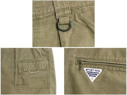 コロンビア PFG コットン フィッシング ショーツ メンズ L 古着 アウトドア サファリ ショートパンツ 短パン ノータック キャンバス カーゴ