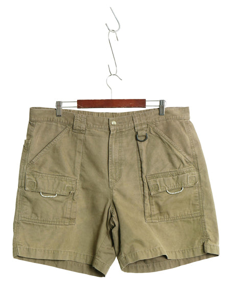 コロンビア PFG コットン フィッシング ショーツ メンズ L 古着 アウトドア サファリ ショートパンツ 短パン ノータック キャンバス カーゴ