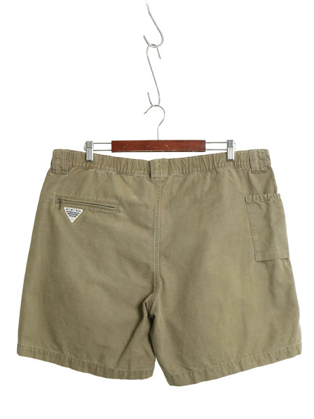 コロンビア PFG コットン フィッシング ショーツ メンズ L 古着 アウトドア サファリ ショートパンツ 短パン ノータック キャンバス カーゴ