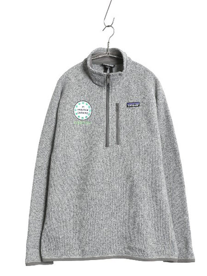 パタゴニア ベターセーター ハーフジップ メンズ L 19年製 フリース セーター 裏起毛 プルオーバー ジャケット ブルゾン カレッジ 刺繍 灰