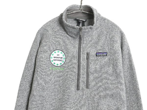 パタゴニア ベターセーター ハーフジップ メンズ L 19年製 フリース セーター 裏起毛 プルオーバー ジャケット ブルゾン カレッジ 刺繍 灰