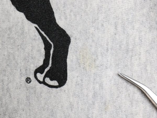 90s The Black Dog ドッグ プリント ハイネック スウェット メンズ レディース L オールド 犬 裏起毛 トレーナー リバース タイプ 厚手 灰