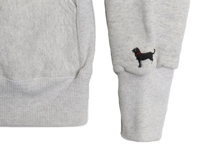 90s The Black Dog ドッグ プリント ハイネック スウェット メンズ レディース L オールド 犬 裏起毛 トレーナー リバース タイプ 厚手 灰