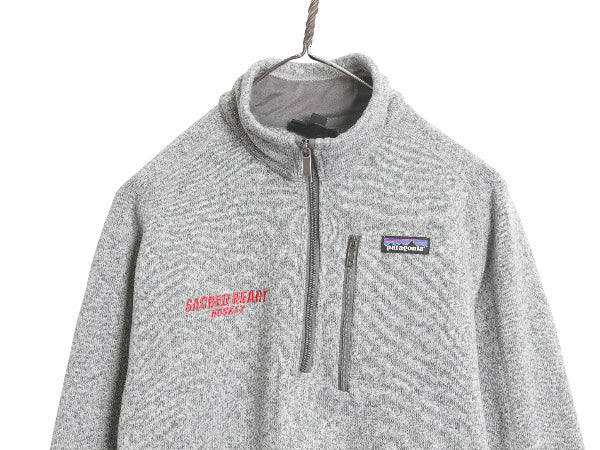 パタゴニア ベターセーター ハーフジップ メンズ M 15年製 裏起毛 フリース セーター プルオーバー ジャケット ブルゾン カレッジ 刺繍 灰