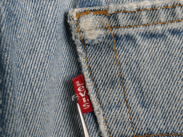 雰囲気系 90s USA製 リーバイス 501 デニム パンツ メンズ 35 32 / オールド ストレート ジーンズ ジーパン ヒゲ アタリ クラッシュ リペア
