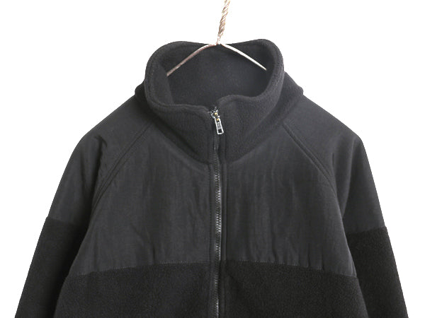 00s 米軍実物 ECWCS GEN2 フルジップ フリース ジャケット メンズ L 程 古着 オールド ミリタリー アーミー 軍物 ジャンパー ハイネック 黒