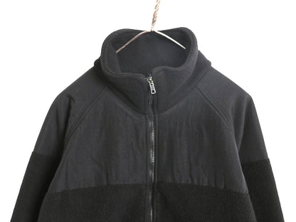 00s 米軍実物 ECWCS GEN2 フルジップ フリース ジャケット メンズ L 程 古着 オールド ミリタリー アーミー 軍物 ジャンパー ハイネック 黒