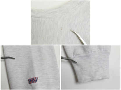 90s USA製 カレッジ プリント スウェット メンズ XL / オールド トレーナー 裏起毛 リバース タイプ ヘビーウェイト 大きいサイズ MV SPORT