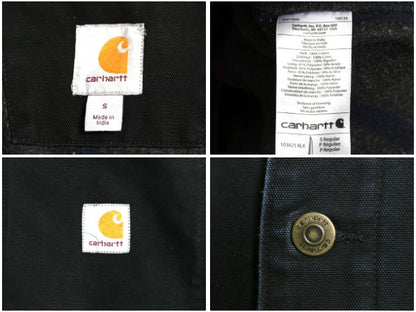 カーハート チョア コート メンズ S / ダック カバーオール ジャケット ブランケット ライナー付き ブルゾン ハーフ コート 廃盤 ブラック