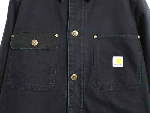 カーハート チョア コート メンズ S / ダック カバーオール ジャケット ブランケット ライナー付き ブルゾン ハーフ コート 廃盤 ブラック