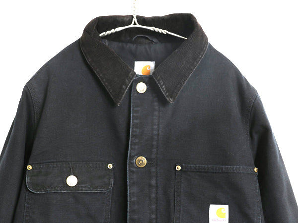 カーハート チョア コート メンズ S / ダック カバーオール ジャケット ブランケット ライナー付き ブルゾン ハーフ コート 廃盤 ブラック