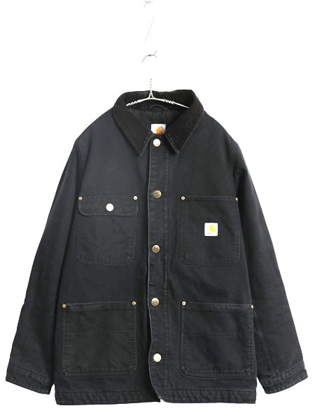 カーハート チョア コート メンズ S / ダック カバーオール ジャケット ブランケット ライナー付き ブルゾン ハーフ コート 廃盤 ブラック