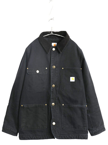 カーハート チョア コート メンズ S / ダック カバーオール ジャケット ブランケット ライナー付き ブルゾン ハーフ コート 廃盤 ブラック