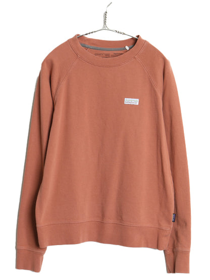 パタゴニア クルーネック スウェット レディース М 古着 21年製 アウトドア トレーナー 長袖 Tシャツ ロンT カットソー 薄手 裏起毛なし