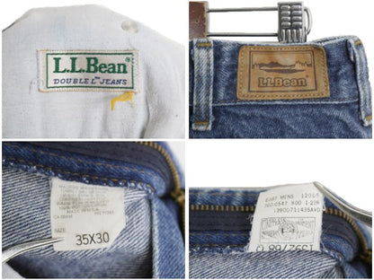 80s USA製 ★ エルエルビーン Lee 別注 デニム パンツ メンズ 35 30 / 古着 ヴィンテージ ダブルネーム 200 ジーンズ ジーパン ストレート