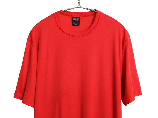 90s 00s USA製 パタゴニア キャプリーン 半袖 Tシャツ メンズ L 古着 オールド アウトドア ストレッチ インナー カットソー アンダーシャツ