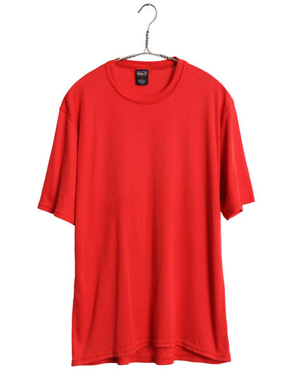 90s 00s USA製 パタゴニア キャプリーン 半袖 Tシャツ メンズ L 古着 オールド アウトドア ストレッチ インナー カットソー アンダーシャツ