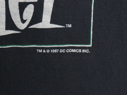 80s USA製 ★ DCコミック ジョーカー イラスト プリント Tシャツ メンズ XL / 古着 ヴィンテージ 当時物 キャラクター アニメ アメコミ 黒