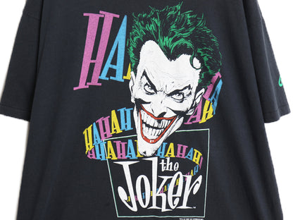 80s USA製 ★ DCコミック ジョーカー イラスト プリント Tシャツ メンズ XL / 古着 ヴィンテージ 当時物 キャラクター アニメ アメコミ 黒