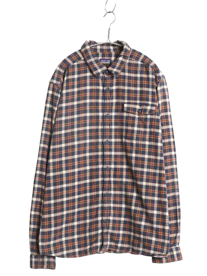 パタゴニア ロングスリーブ フィヨルド フランネル シャツ メンズ XL 19年製 アウトドア チェック ネルシャツ 大きいサイズ マルチカラー 